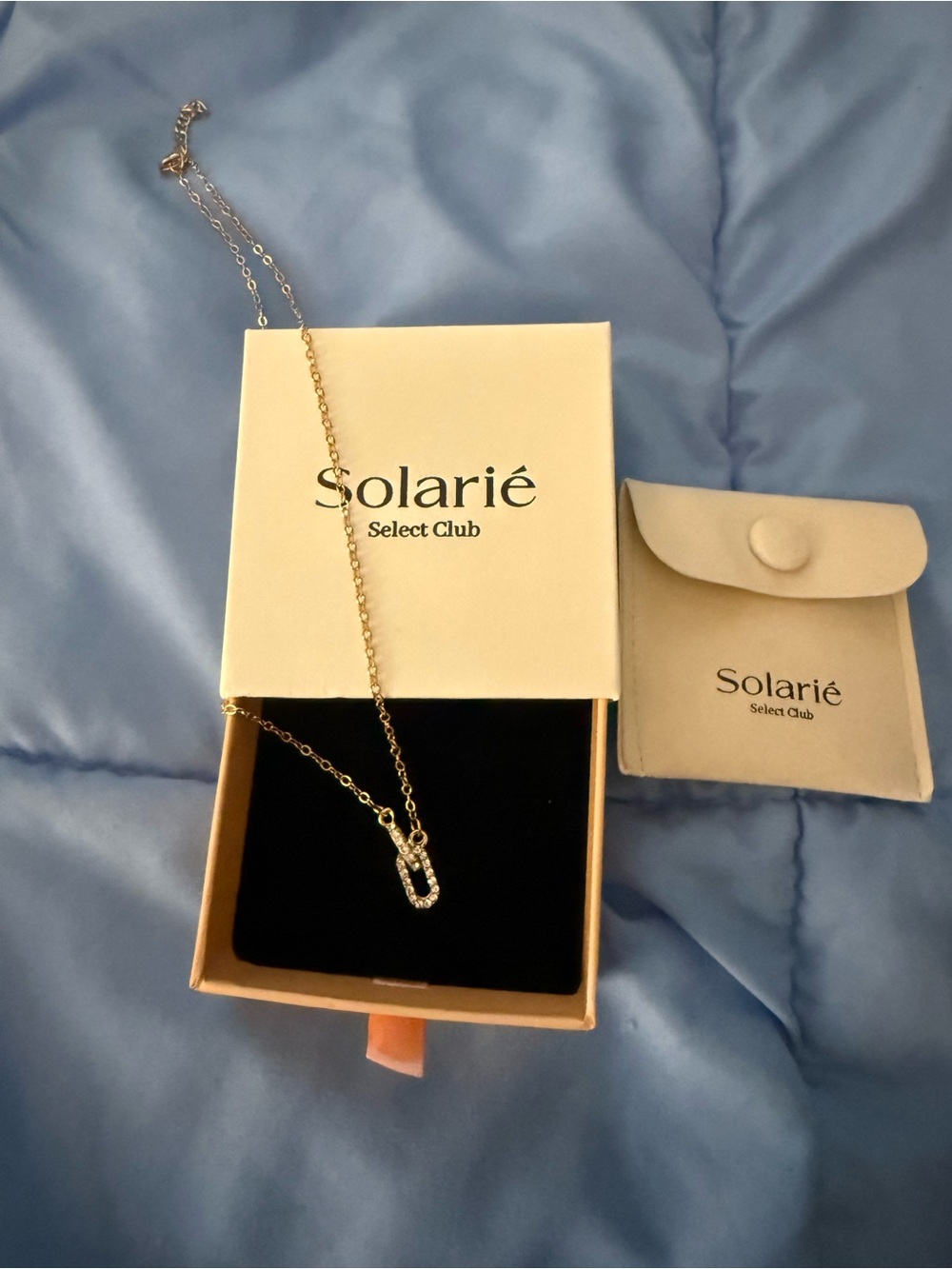 Gold Pave Pendant Necklace